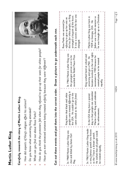 Martin Luther King storyboard