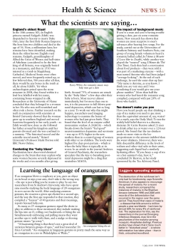 News-based lesson: learning the language of orangutans