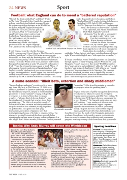News-based lesson: sport