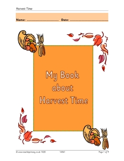 Harvest time booklet