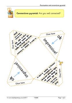 Punctuation and connectives pyramids