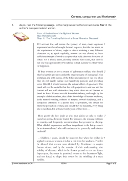 Context, comparison and 'Frankenstein'