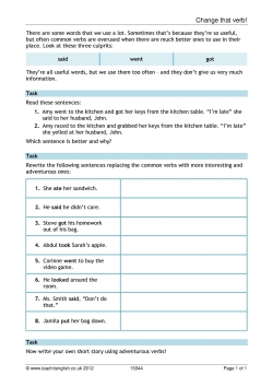 Change that verb!