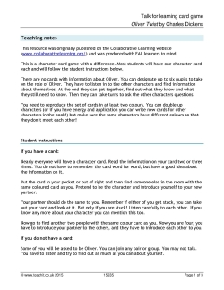 Talk for learning card game