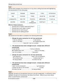 Categorising connectives