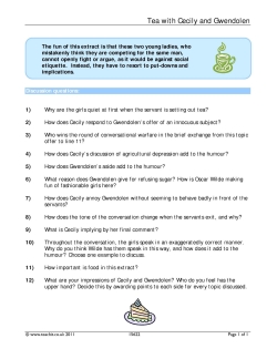 Text 20 from 'The Importance of Being Earnest'