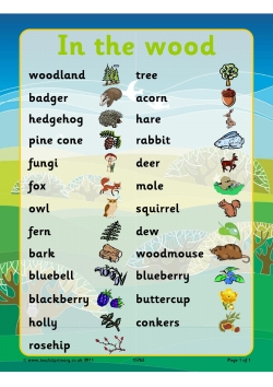 Woodland word mat