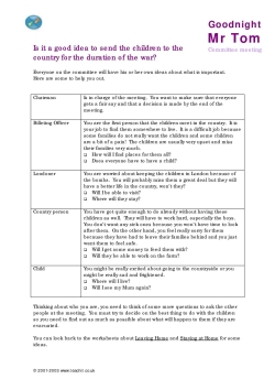 Speaking and listening task - the committee meeting