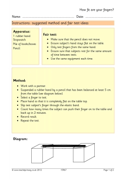 Finger experiment|KS2 Science|Forces|Teachit