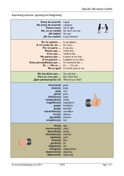 Spanish discussion toolkit