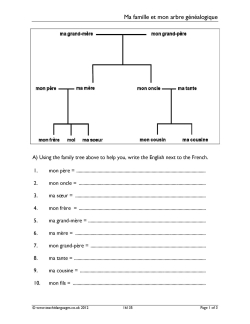 Ma famille et mon arbre généalogique