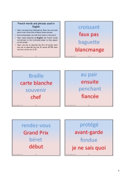 French words and phrases used in English