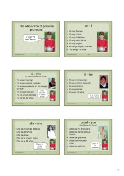 The who's who of personal pronouns The who's who of personal pronouns