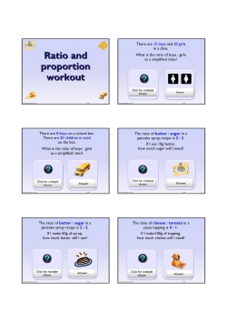 Ratio and proportion workout