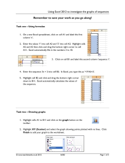 Using Excel and sequences to investigate straight line graphs