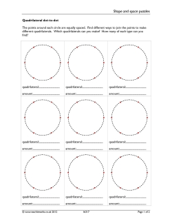 Shape and space puzzles Shape and space puzzles