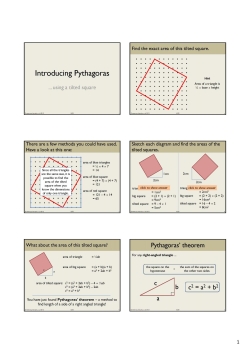 Introducing Pythagoras using a tilted square