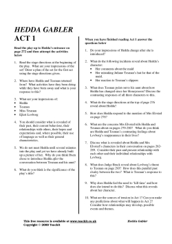 Activities for Act 1