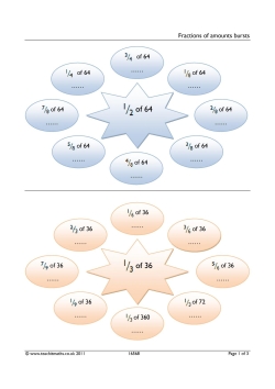Fractions of amounts bursts