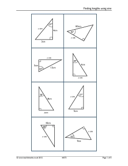 Finding lengths using sine