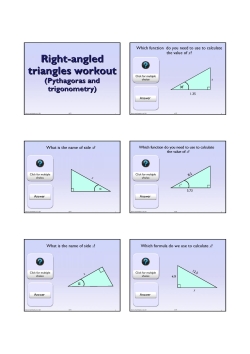 Right-angled triangles workout