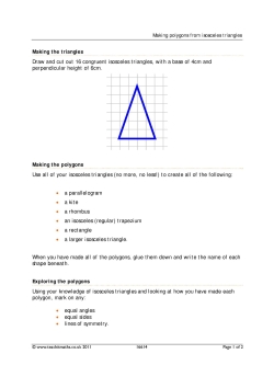 Making polygons from isosceles triangles