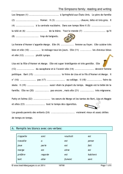 The Simpsons family: reading and writing
