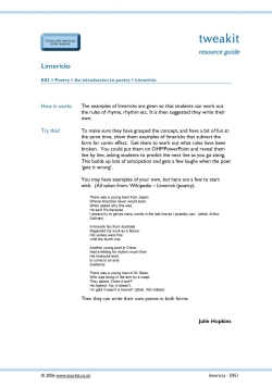 Limericks Limericks