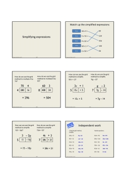 Grid method to expand brackets