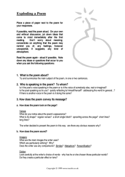 Exploding a poem (a detailed guide) Exploding a poem (a detailed guide)