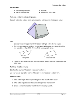 Intersecting cubes