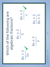 Algebra and functions