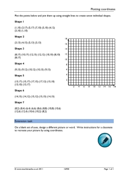 Plotting coordinates Plotting coordinates