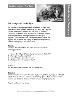Twelfth Night - the fight scene