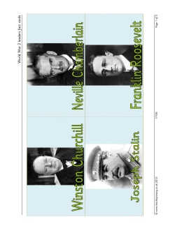 World War 2 leaders fact cards