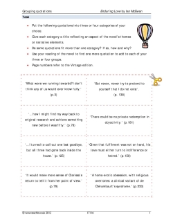 Grouping quotations