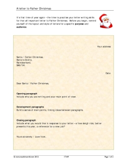A letter to Father Christmas