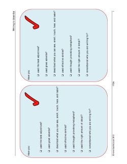 Writing to describe checklist