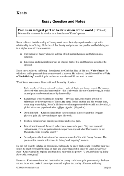 Essay question and notes: