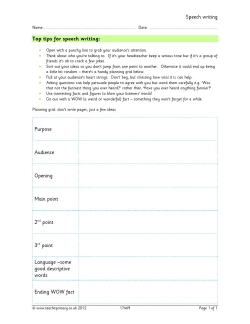 Speech writing