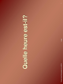 Quelle heure est-il?