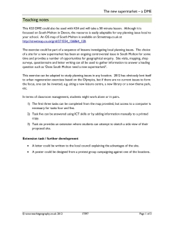 The new supermarket – a DME The new supermarket – a DME