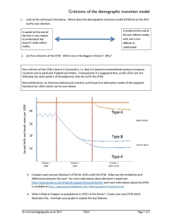 Limitations of the demographic transition model Limitations of the demographic transition model