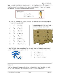 Egyptian fractions