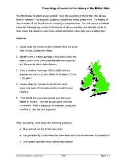Chronology of events in the history of the British Isles