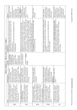 Week 1 scheme