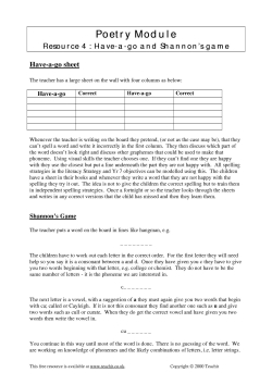 Resource 4 - Have a go and Shannon's game Resource 4 - Have a go and Shannon's game