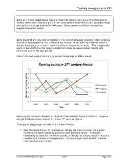 Teaching turning points at KS5