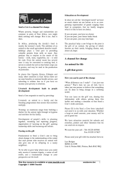 'Send a Cow' practice questions and answers