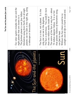 The Sun and the planets – fact cards